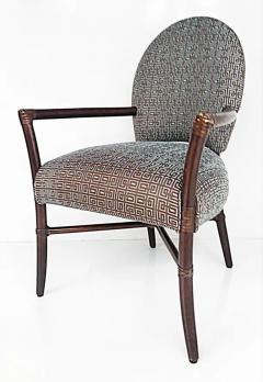  McGuire Furniture Vintage McGuire San Francisco Dining Armchairs Upholstered Set of 6 - 3502643