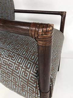  McGuire Furniture Vintage McGuire San Francisco Dining Armchairs Upholstered Set of 6 - 3502656