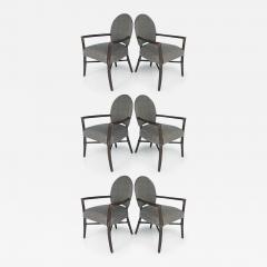  McGuire Furniture Vintage McGuire San Francisco Dining Armchairs Upholstered Set of 6 - 3514516