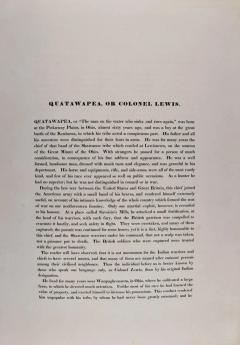  McKenney Hall Qua Ta Wa Pea A Shawnee 19th C Folio Hand colored McKenney Hall Lithograph - 3029269