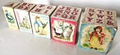  McLoughlin Brothers Lithographed Victorian Alphabet Nesting Blocks by McLoughlin American circa 1890 - 2715426