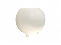  Meche Pot in Clay painted in White Ensamble Artesano Tonala Mexico 2024 - 4338986
