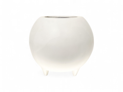  Meche Pot in Clay painted in White Ensamble Artesano Tonala Mexico 2024 - 4338991
