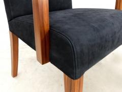  Medea Medea Italy Rosewood and Suede Dining Chairs Set of Eight - 3500654