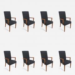  Medea Medea Italy Rosewood and Suede Dining Chairs Set of Eight - 3505197