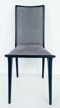  Medea Mobilidea Annibale Colombo Mobilidea Lacquered Suede Dining Chairs Set of 6 - 3650776