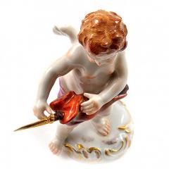  Meissen Antique Meissen Porcelain Figurine of a Cupid Holding an Arrow - 275129