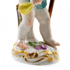  Meissen Meissen Porcelain Figurine of a Boy Cupid Cherub Traveller - 275143