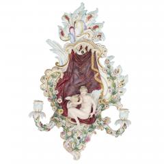  Meissen Pair of porcelain wall sconces by Meissen - 1274412