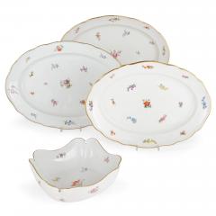  Meissen Porcelain Manufactory Antique Meissen 68 piece floral dinner service - 2255401