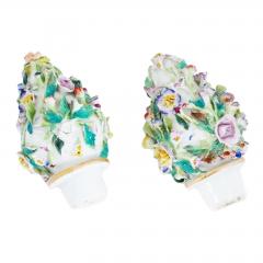  Meissen Porcelain Manufactory Antique Meissen Manner Pair of Snowball Porcelain Vases - 4181935
