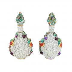  Meissen Porcelain Manufactory Antique Meissen Manner Pair of Snowball Porcelain Vases - 4181941