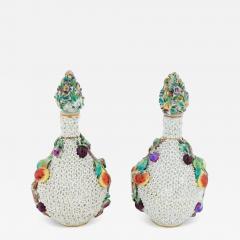  Meissen Porcelain Manufactory Antique Meissen Manner Pair of Snowball Porcelain Vases - 4186101