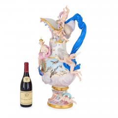  Meissen Porcelain Manufactory Antique Meissen Porcelain Elements Ewer Emblematic of Air - 4585406
