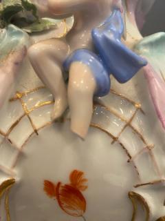  Meissen Porcelain Manufactory BEAUTIFUL MEISSEN CHERUB AND FLOWERS PORCELAIN CLOCK - 2462722