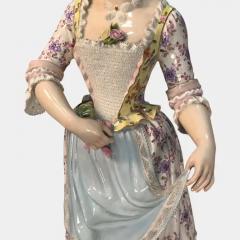  Meissen Porcelain Manufactory Large Meissen Figure of a Standing Lady - 3723708