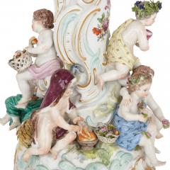  Meissen Porcelain Manufactory Large Meissen porcelain Rococo style centrepiece - 2841510