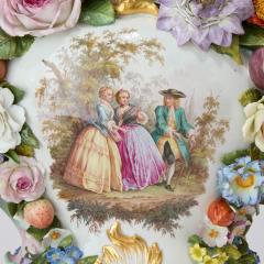  Meissen Porcelain Manufactory Large and Impressive Pair of Meissen Porcelain Flower Encrusted Vases - 4756399