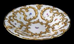  Meissen Porcelain Manufactory Meissen Gold and Floral Decor Porcelain Plate - 3097751