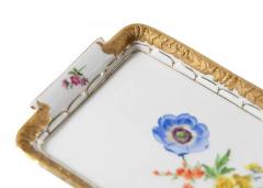  Meissen Porcelain Manufactory Meissen Hand Painted Gilded Porcelain Plate Tray - 3022198