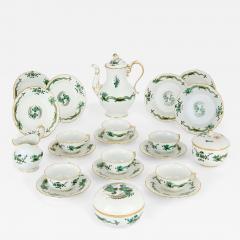  Meissen Porcelain Manufactory Meissen Porcelain Green Dragon Coffee Service - 4594900