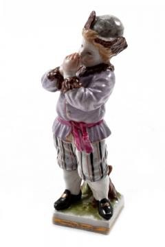  Meissen Porcelain Manufactory Meissen Porcelain Hand Painted Figurine of a Boy with a Hat  - 3619246