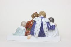  Meissen Porcelain Manufactory Meissen Porcelain of Four Children on a Bench by Konrad Hentschel 1906 Germany - 2380149