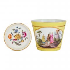  Meissen Porcelain Manufactory Pair of antique German painted porcelain cachepots by Meissen - 4143241