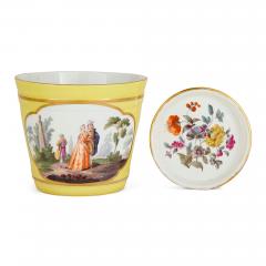  Meissen Porcelain Manufactory Pair of antique German painted porcelain cachepots by Meissen - 4143243