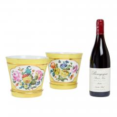  Meissen Porcelain Manufactory Pair of antique German painted porcelain cachepots by Meissen - 4143267