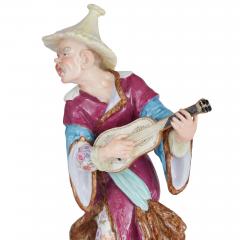  Meissen Porcelain Manufactory Pair of antique Meissen porcelain figures of Malabar musicians - 3464179