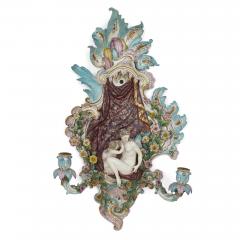  Meissen Porcelain Manufactory Pair of antique porcelain sconces by Meissen - 1858962