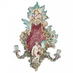  Meissen Porcelain Manufactory Pair of antique porcelain sconces by Meissen - 1858963