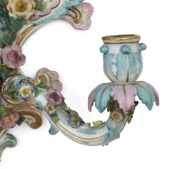  Meissen Porcelain Manufactory Pair of antique porcelain sconces by Meissen - 1858971