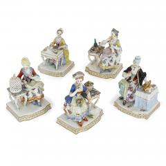  Meissen Porcelain Manufactory Set of five allegorical porcelain sculptures by Meissen - 2201405