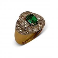  Mellerio dits Meller Mellerio Art Deco Fine Emerald and Diamond Ring - 2656000