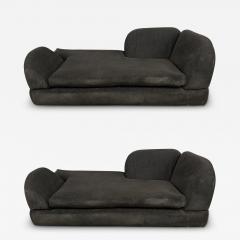  Memphis Design Memphis Group ITALIAN MEMPHIS STYLE PAIR OF BLACK MODULAR CHAISE LOUNGES - 4033723