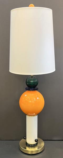  Memphis Design Memphis Group Postmodern Italian Memphis Style Green Blue White Orange Murano Glass Lamps - 3710028