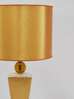  Memphis Milano Post Modern Memphis Art Deco Style Porcelain Table or Side Lamp Italy 1980s - 4125561