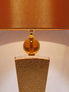  Memphis Milano Post Modern Memphis Art Deco Style Porcelain Table or Side Lamp Italy 1980s - 4125601
