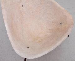  Merat Early French Fiberglass Lounge Chair in Parchment by Ed Merat France 1956 - 519355