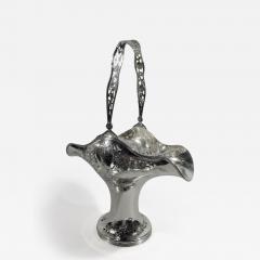  Meriden Britannia Company Large Antique American Edwardian Art Nouveau Sterling Silver Basket - 3755706