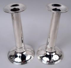  Meriden Britannia Company Pair of International American Art Deco Sterling Silver Candlesticks - 4542899