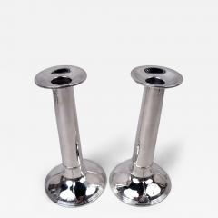  Meriden Britannia Company Pair of International American Art Deco Sterling Silver Candlesticks - 4546003