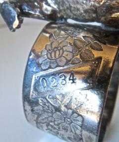  Meriden Silver Plate Co Cat With A Ball of Yarn Silver Plate Victorian Napkin Ring American Ca 1885 - 804949