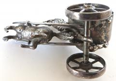  Meriden Silver Plate Co Horse Drawn Silver Plated Figural Napkin Ring on Wheels American circa 1885 - 848865