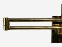  MetalArt George Hansen Articulating Wall Lights Polished Brass Spain 1970s - 4560642