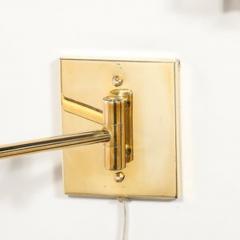  Metalarte Mid Century Modernist Hansen Retractable Brass Metal Sconce by Metalarte - 4489939