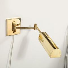  Metalarte Mid Century Modernist Hansen Retractable Brass Metal Sconce by Metalarte - 4489942