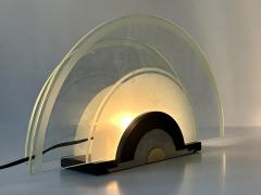  Metalarte Spain Rare Postmodern Table Lamp Rising Sun by Metalarte Spain 1980s - 4441983